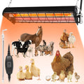 400W Heat Lamp for 60 Chickens Upgraded 12000H Large Chicken Coop Brooder Heater Carbon Fiber Bulb Waterproof