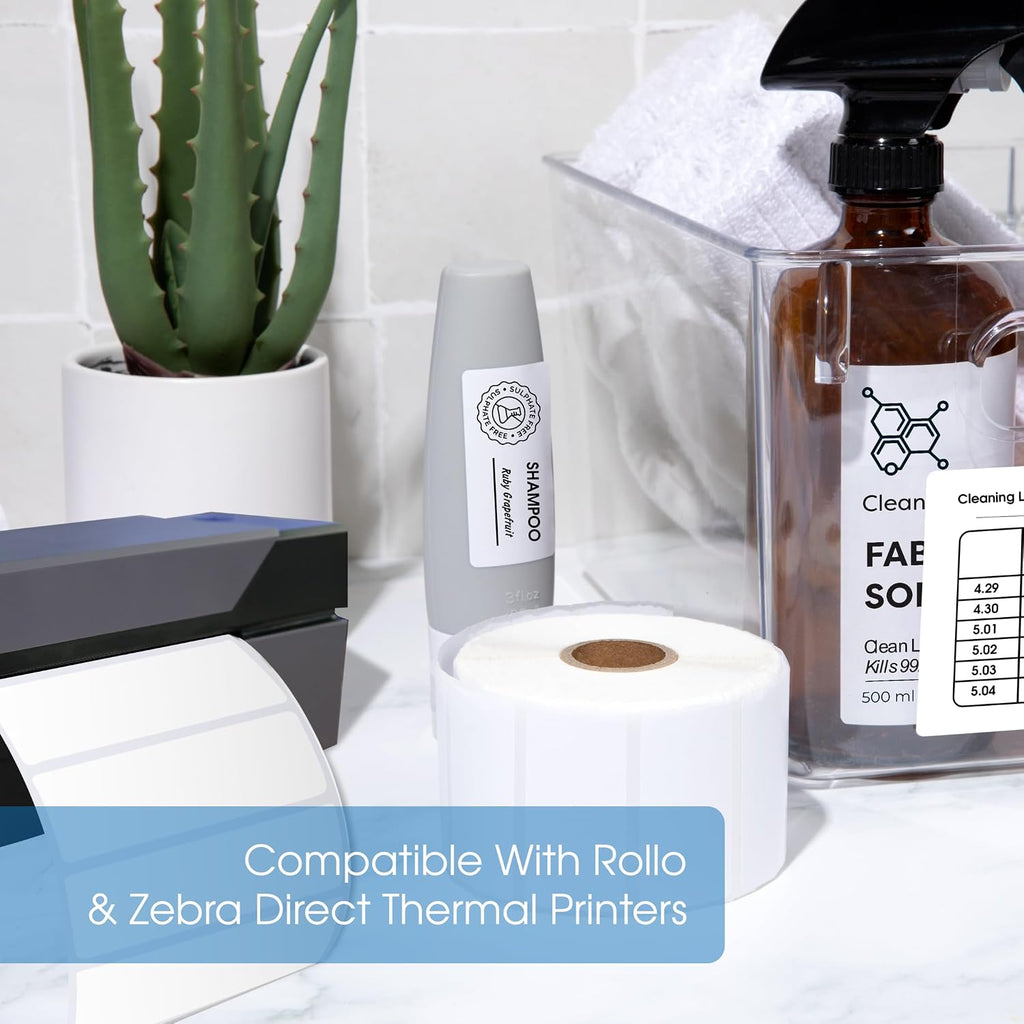 4" X 6" Direct Thermal Labels (2500 Count, 10 Rolls) - Printable Postage | 4X6 Shipping Labels for Packages and