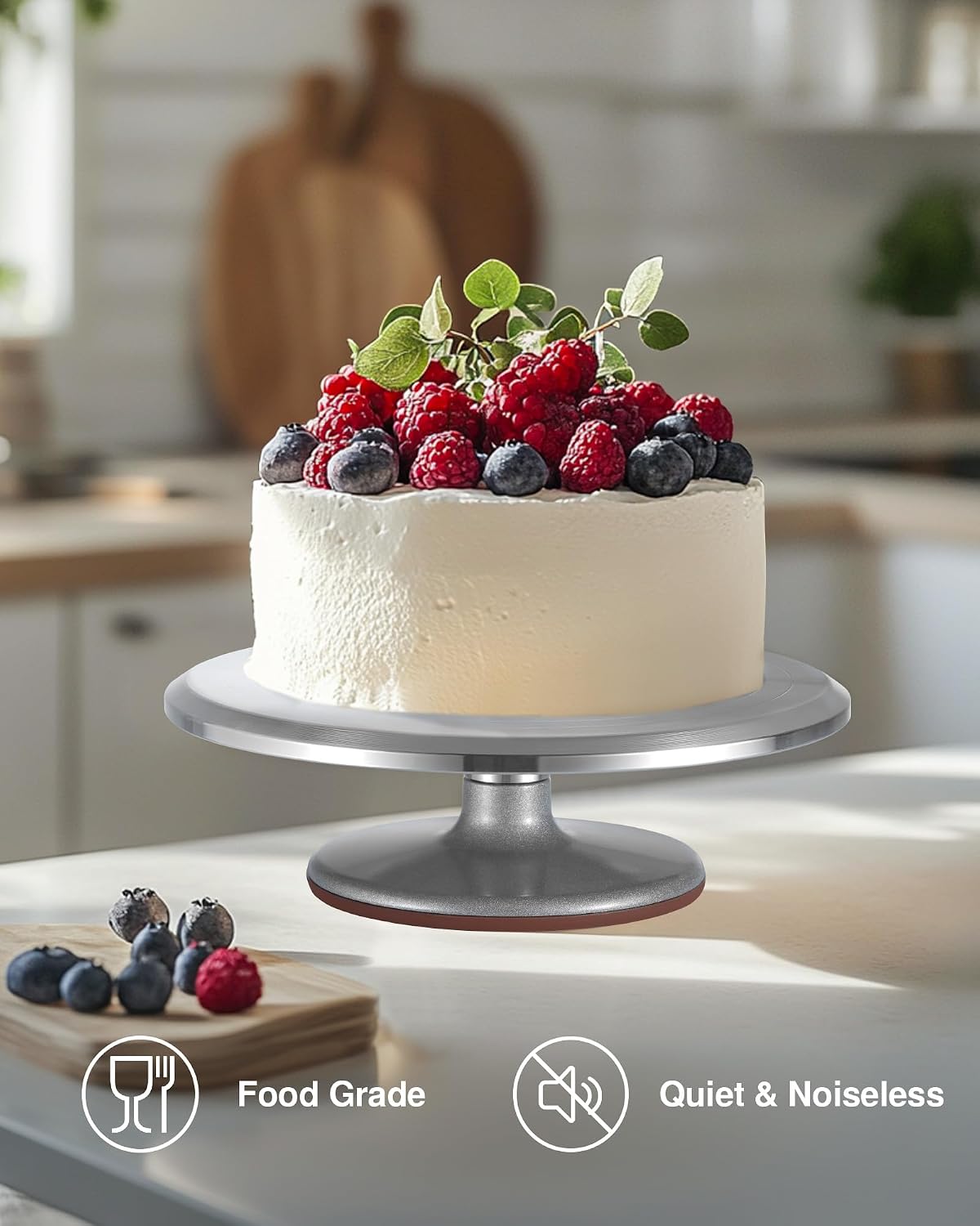 Aluminum Cake Turntable Rotating Non-slip Decorating Cupcake Cake