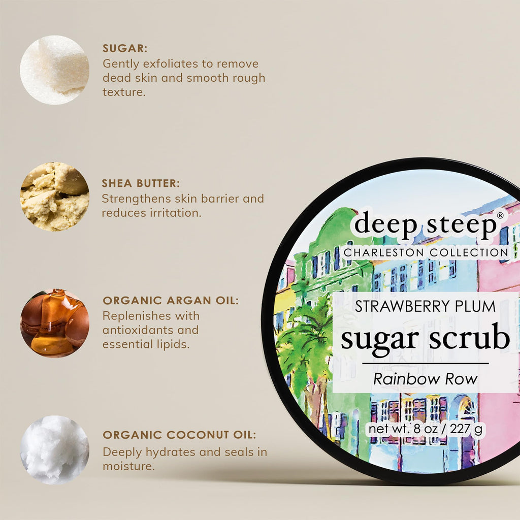 Sugar Scrub, Strawberry Plum, 8oz – Exfoliating Body Scrub