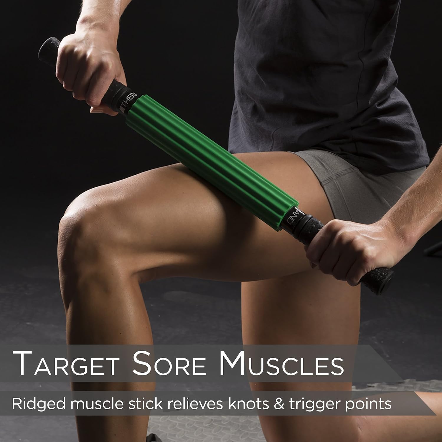 Roller Massager +, Muscle Roller Stick for Self-Myofascial Release, Deep Tissue Massage Rolling Pin, Trigger Point