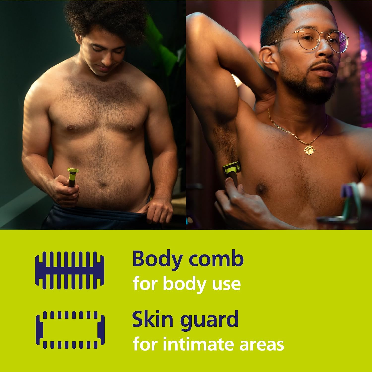 Philips Norelco OneBlade 360 with Connectivity Hybrid Face + Body, Electric Beard Trimmer, Shaver and Body Groomer