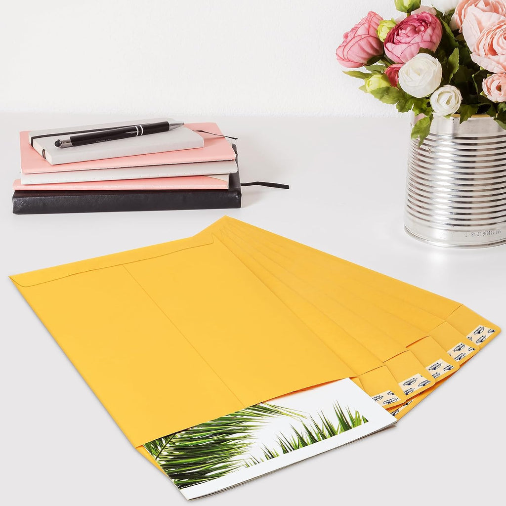 10x13 Self Seal Catalog Envelopes 150 Packs Brown Kraft Large Envelopes with Peel and Seal Flap for Mailing