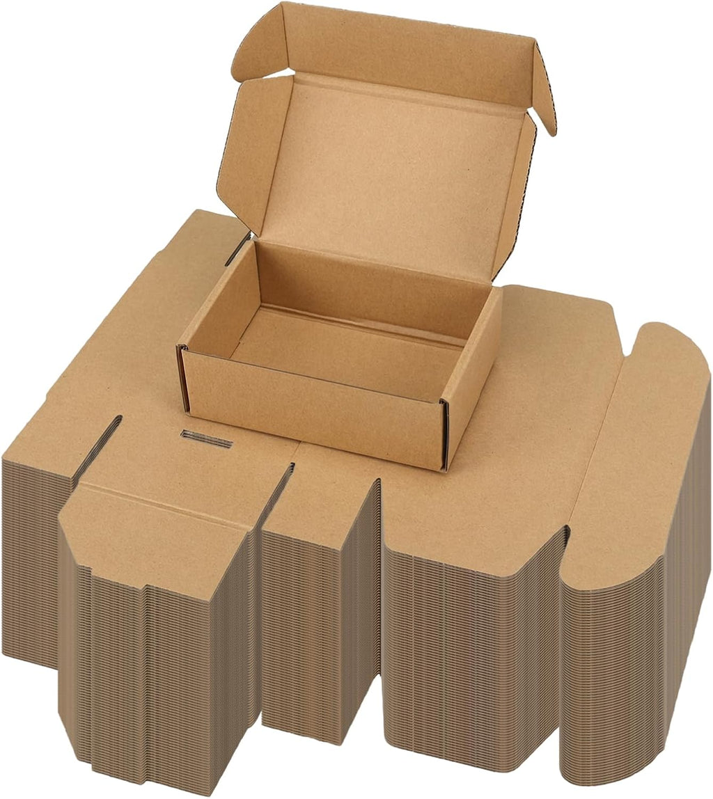 75 Pack 6x4x2 inch Small Shipping Boxes, Brown Mailing Boxes | Tuck Top, Quick Fold, Easy Assemble, Shape Well