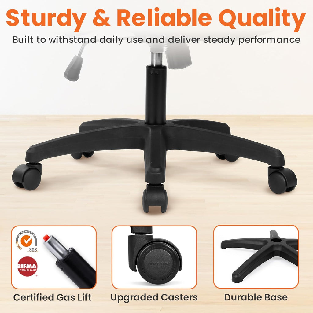 Office Desk Chair Gaming Computer High Back Support Mesh Comfy Seat with Adjustable Ergonomic Headrest Lumbar Rolling