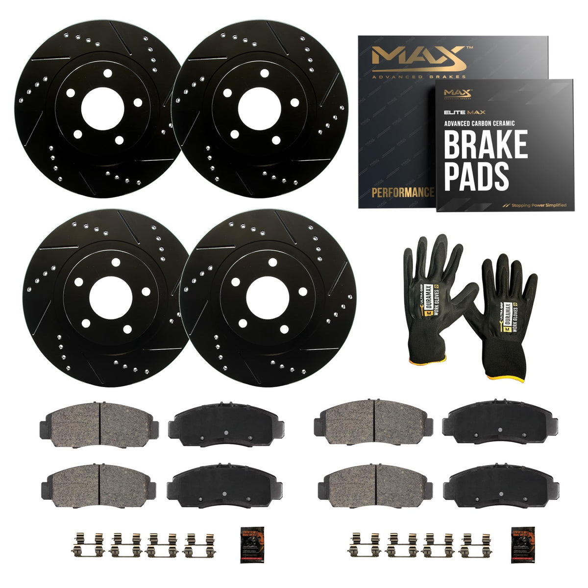 Max Advanced Brakes Front & Rear Brake Kit For VW Jetta