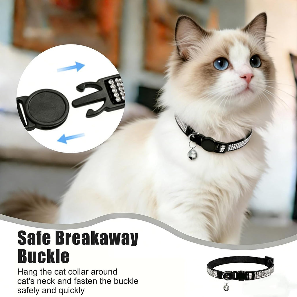 Rhinestone Cat Collar Breakaway (Black)