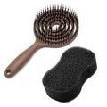 Horse Grooming Set with Mane & Tail Brush and Soft Cleaning Sponge