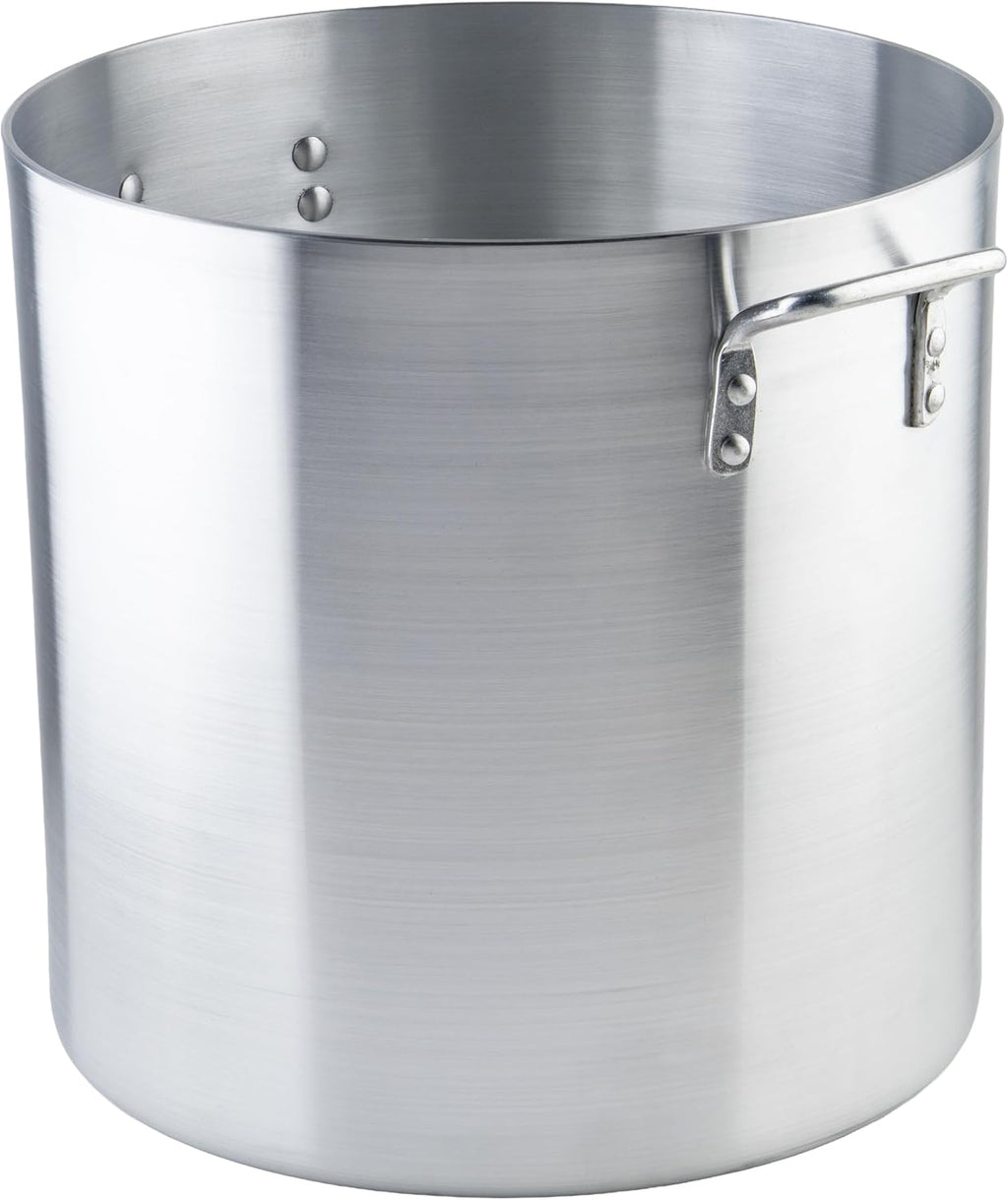 40 qt Elemental, Aluminum Stock Pot | Heavy-gauge metal, Tall sides, Wide base even heat transfer, Great for Stocks