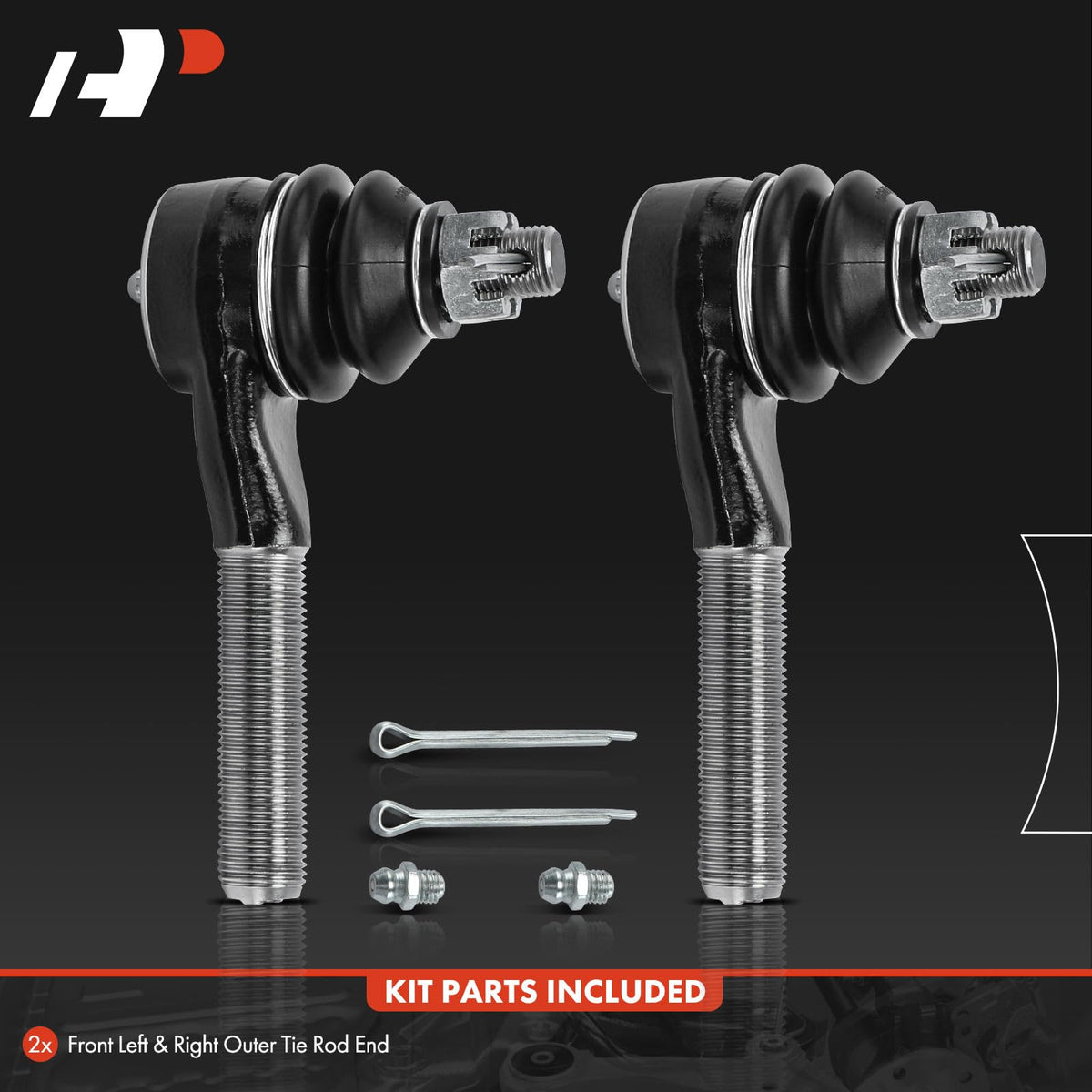 A-Premium 2 x Front Outer Tie Rod Ends, Compatible with Ford & Lincoln