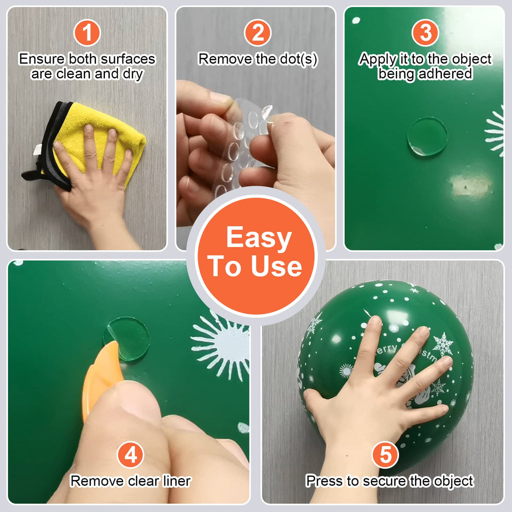 504 Pcs Clear Removable Adhesive Dots, Glue Point Dots for Crafts Balloons Poster, Double Sided Sticky Round Dots