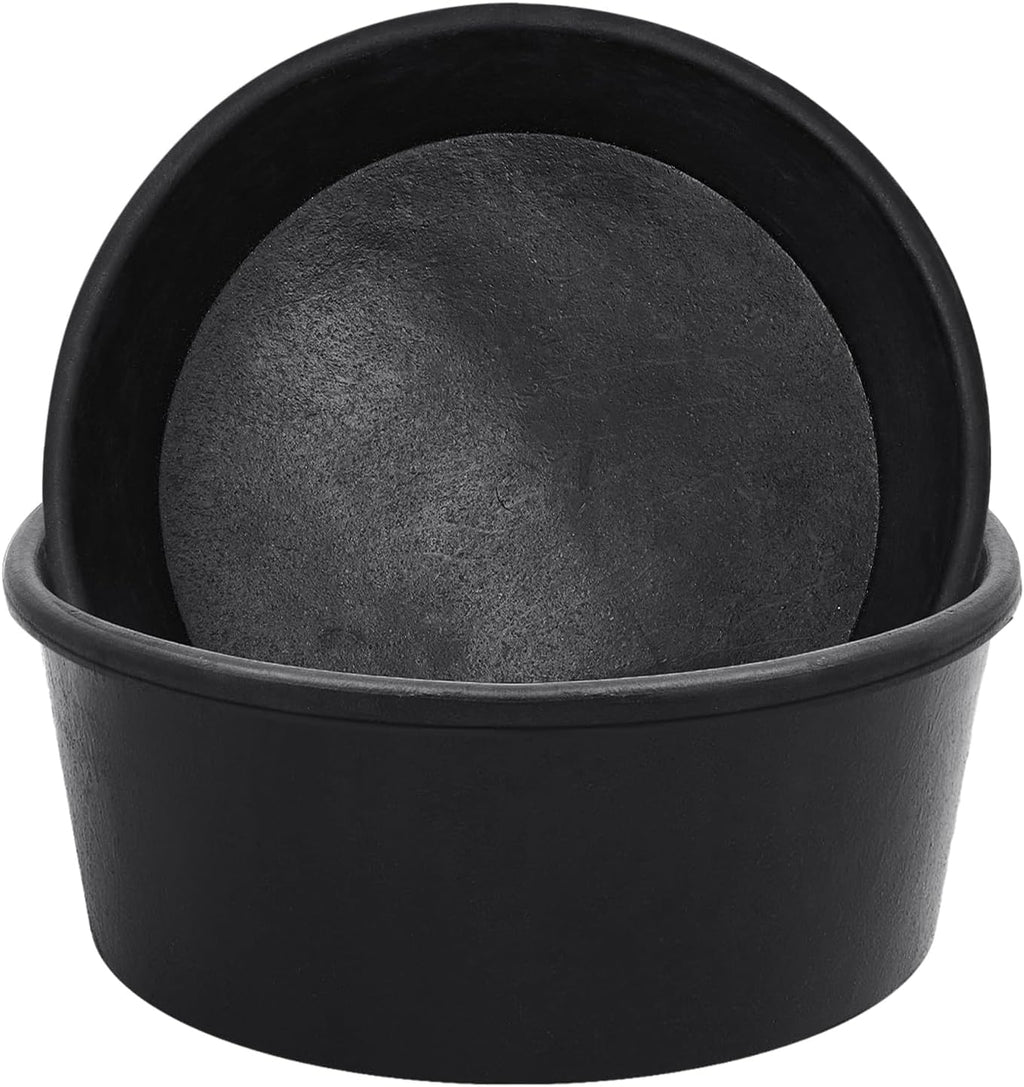 2 Pcs 4 Quart/ 1 Gallon Rubber Feeder Pan Horse Feed Bucket