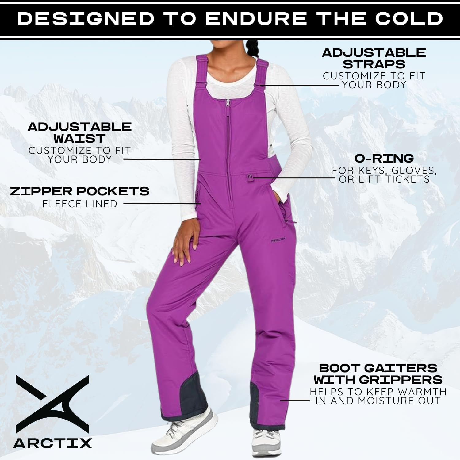 Kids Insulated Snow Bib Overalls