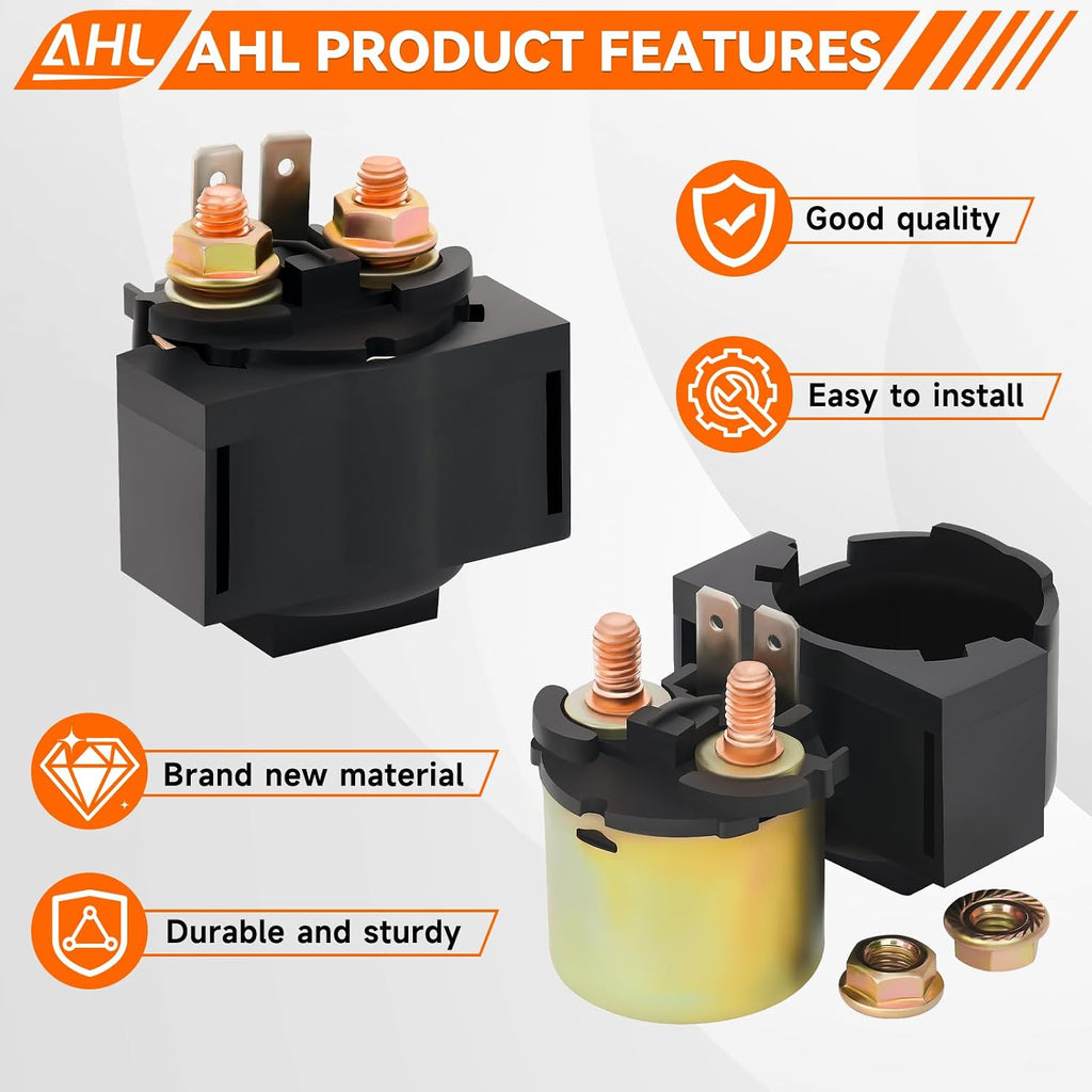 AHL Starter Solenoid Relay for Kawasaki Prairie 360 KVF360 4X4 2003-2012 Prairie 300 KVF300 1992-2002/Bayou 300 2003-2005/Bayou 400 1996-1999/TERYX 750 2008-2009/VOYAGER 1987-1988