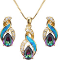 Jewelry Sets Australian Created Opal Necklace Earrings Mother's Day Gifts Jewelry for Mom
