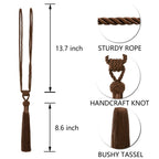 4 Pack Curtain Tiebacks Hand-Woven Tassels Holdbacks