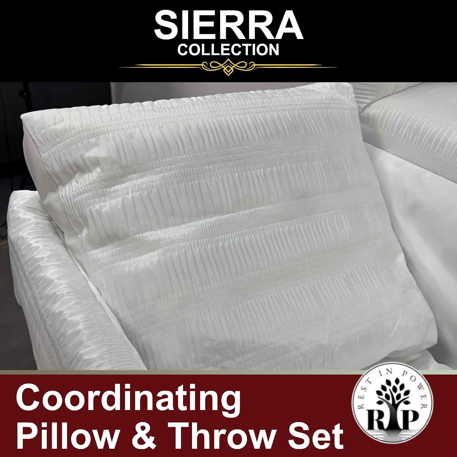 Sierra Steel Burial Casket, White Satin, Gasket Seal