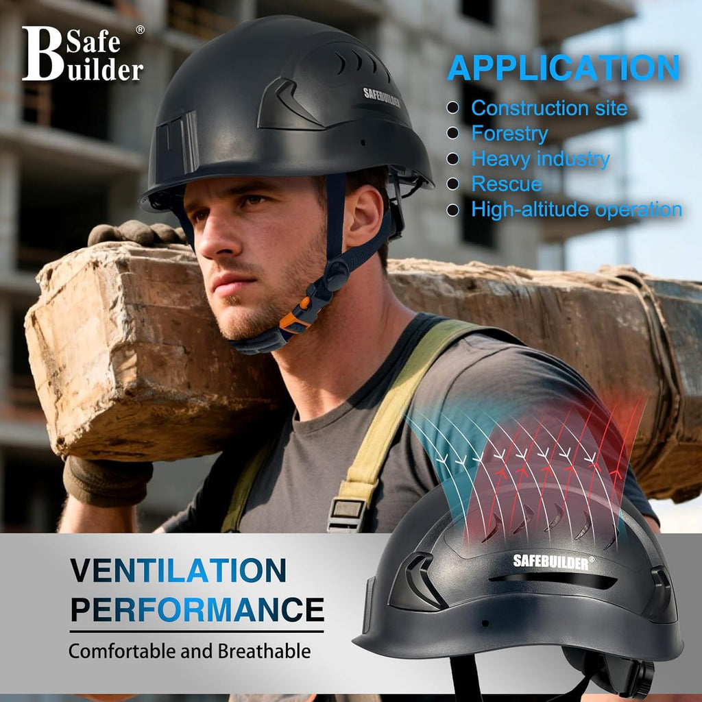 G2C Safety Helmet ANSI Type 2 Class C Hard Hats Vented EPS Liner Lightweight for Construction Work at Height Rescue