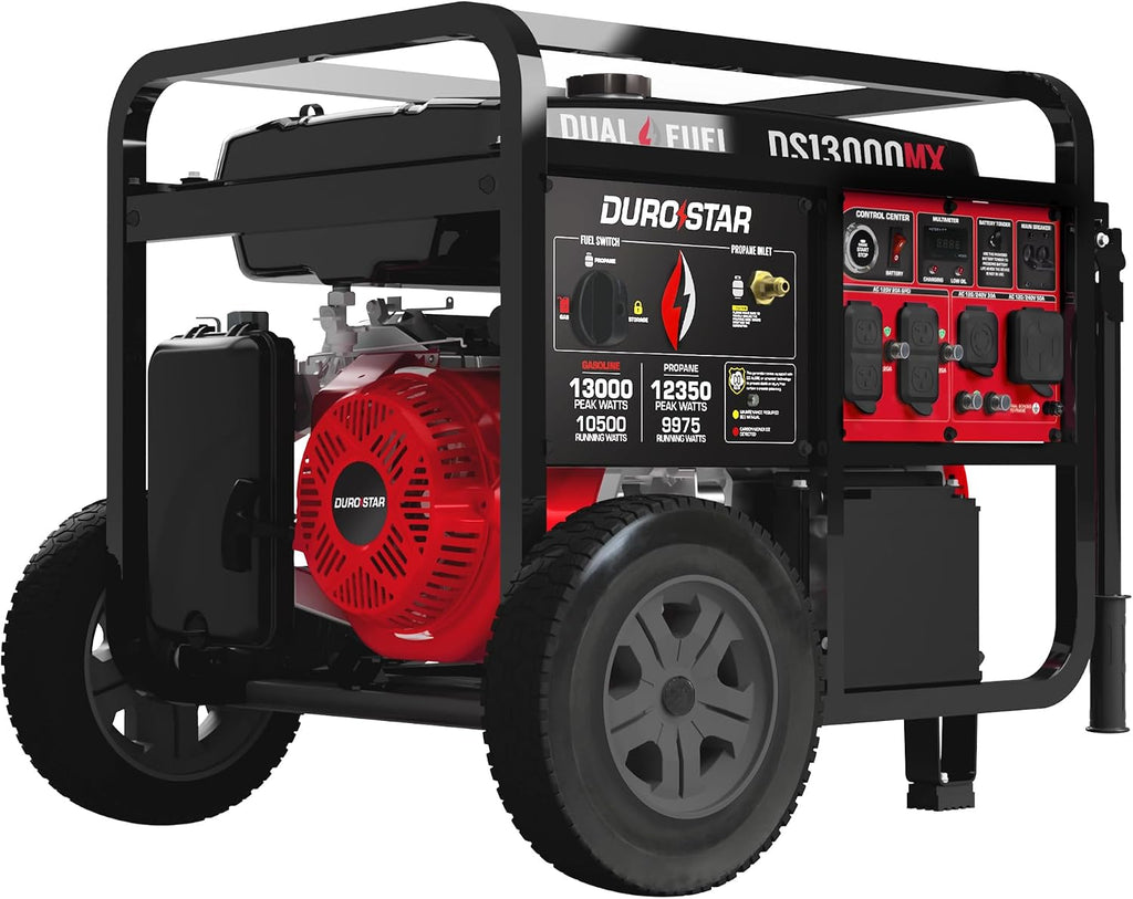DS13000MX 13,000-Watt 500cc Dual Fuel Portable Generator - Gas and Propane, Remote Electric Start, Whole Home Power