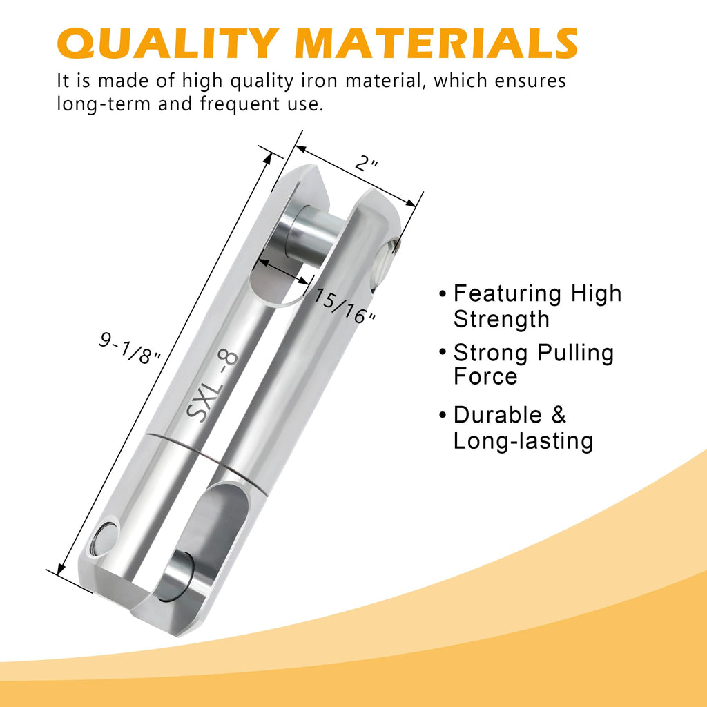 TIANMEIYI 8 Ton Cable Pulling Swivel, Anti-Twist Rotating Connector with Replaceable Breakaway Pin