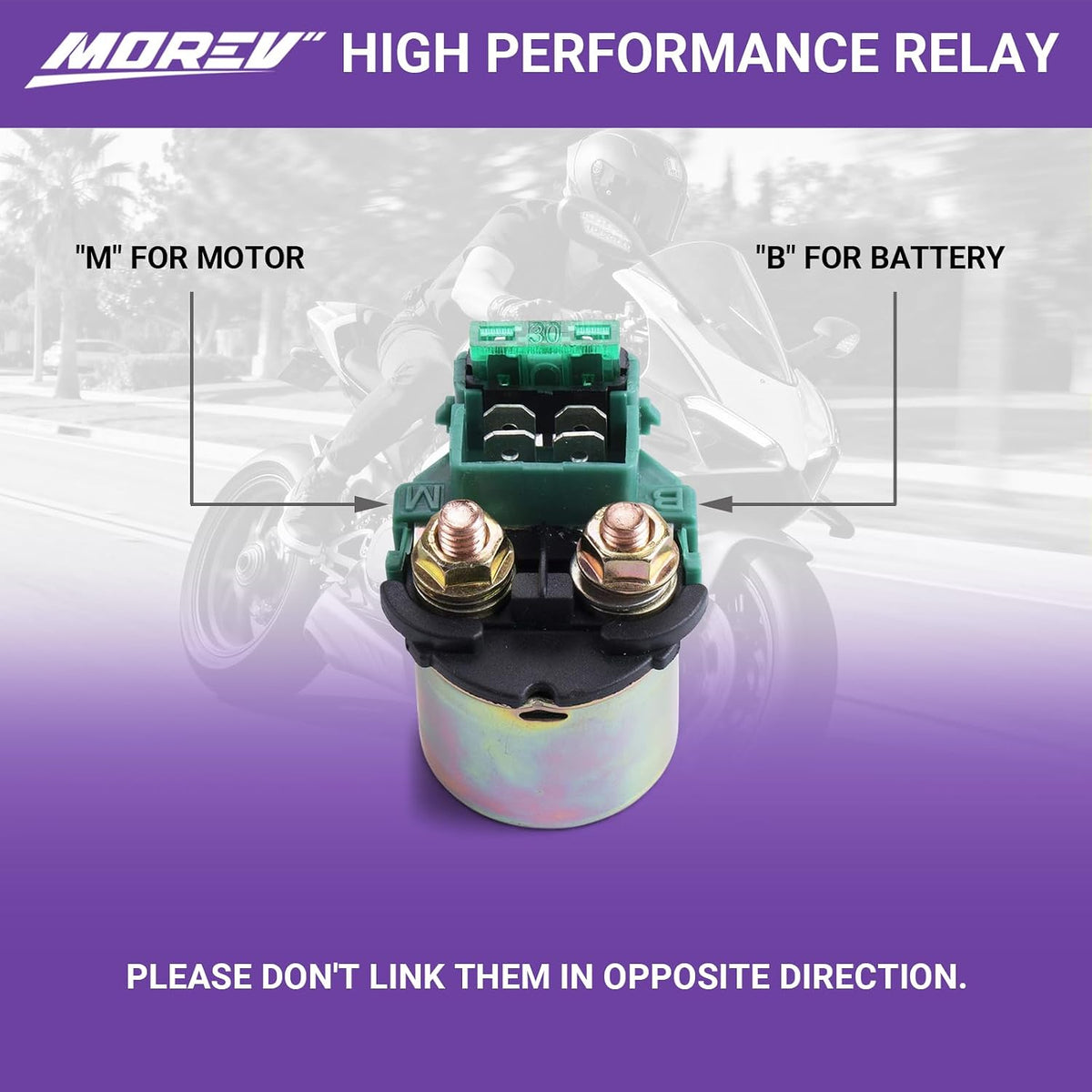 MOREV Starter Solenoid Relay Compatible with Kawasaki Bayou 220, Bayou 250