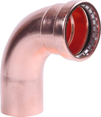 EZ-FLUID 4" FTG x Press LF Street Press Copper 90 Degree Elbow Pressure Fittings XL Copper Pipe Connection for Residential,Commercial.Plumbing Heavy Duty (1)