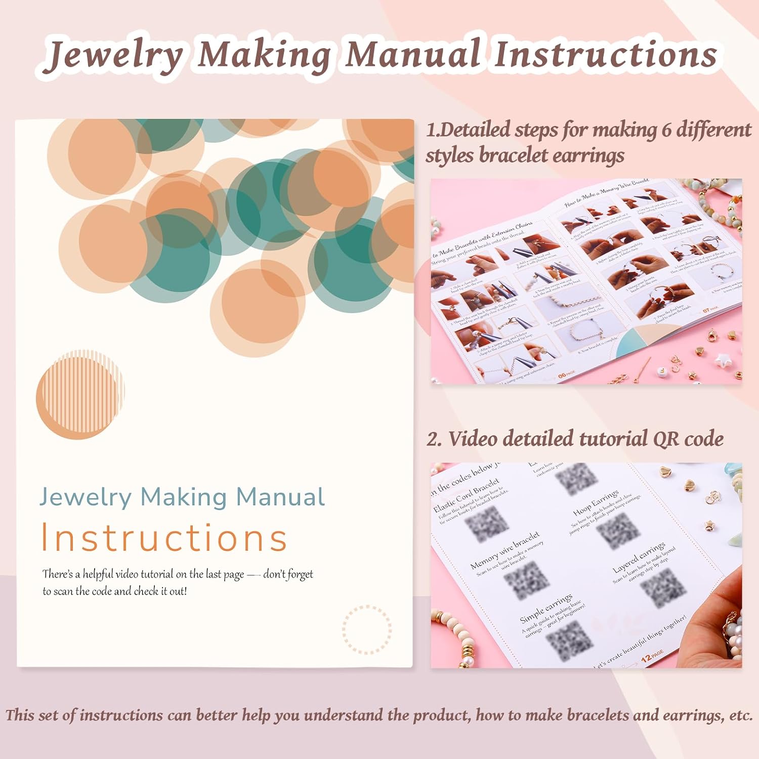 1927 PCS Jewelry Making Supplies Kit, Charm Bracelet Making Kit for Adults, Natural Stone Beads for Irregular Natural