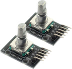 2pcs Rotary Encoder Module KY-040 360 Degrees for Arduino Compatible Brick Sensor Switch Development Board