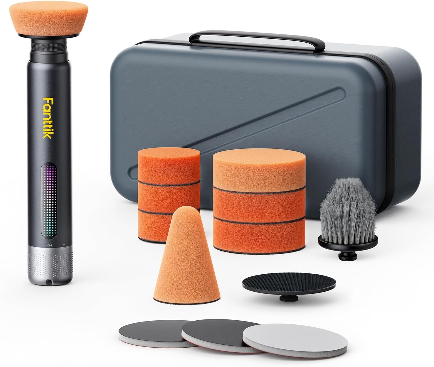 P10 Pro Mini Car Buffer Polisher, Cordless Rotary Car Polisher | 2/3 Inch Micro Scratches Killer, 3 Variable Speed