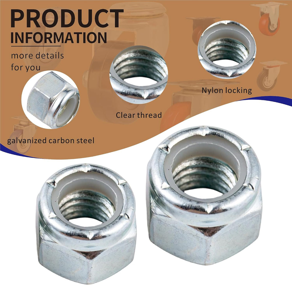 1/2-13nut, Nylon Lock Nuts 24 PCS