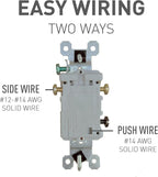 Legrand 15 Amp 3-Way Residential Toggle Light Switch, Black 1 Pack