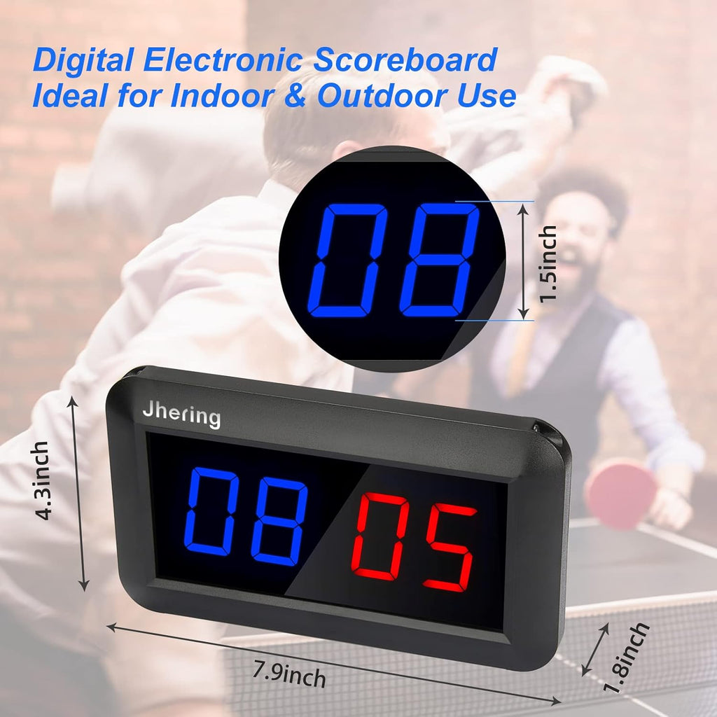 Electronic Scoreboards with Remote, Portable Score Keeper, Digital Scoreboard for Basketball Ping Pong Volleyball Sport