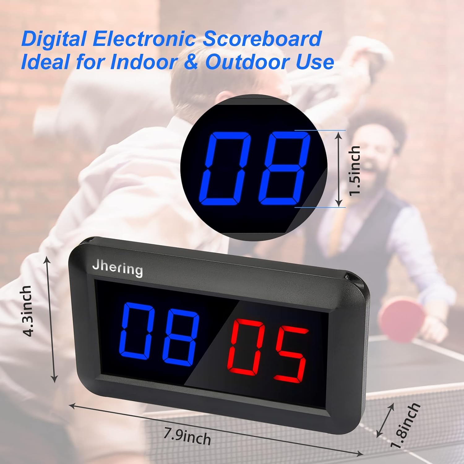 Electronic Scoreboards with Remote, Portable Score Keeper, Digital Scoreboard for Basketball Ping Pong Volleyball Sport