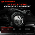 A-Premium Front Brake Rotors & Ceramic Pads Kit, 6-Pack