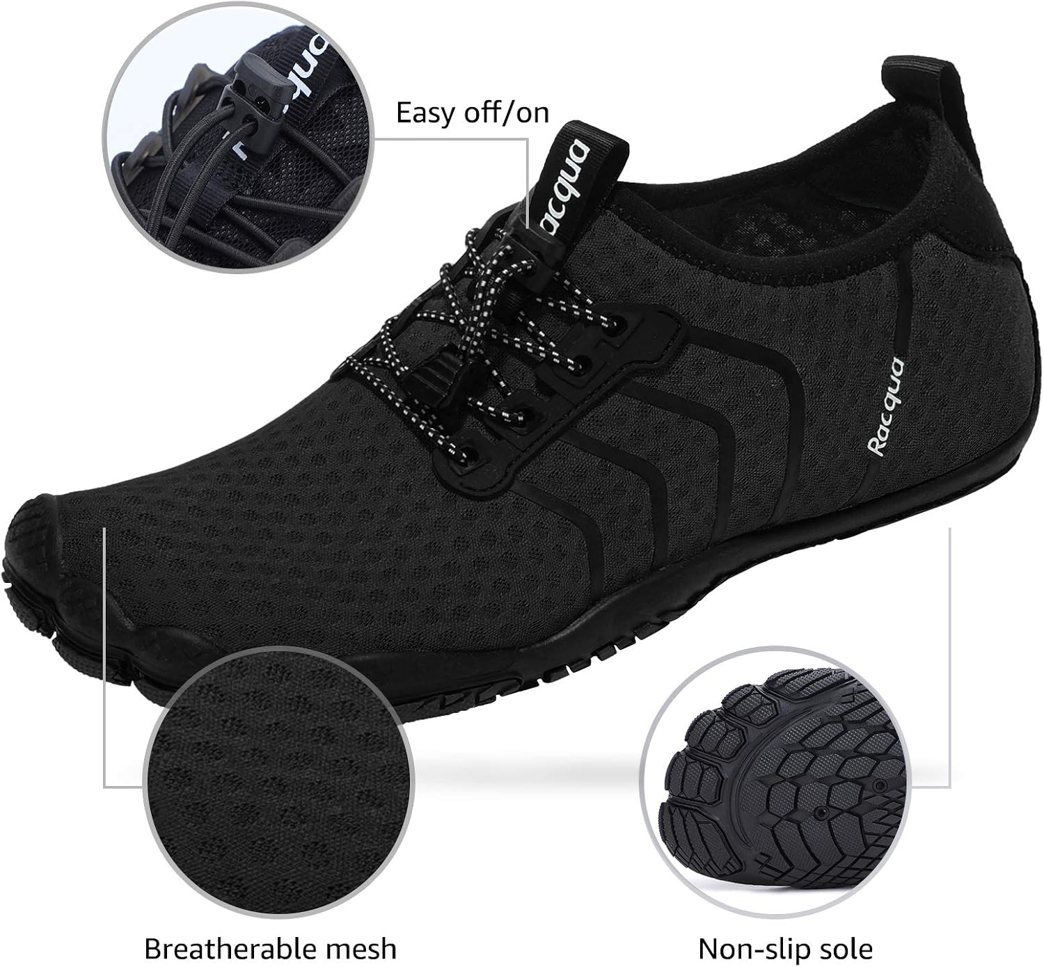 Water Shoes Quick Dry Barefoot Beach Sport Swim Shoes for Men Women