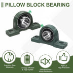 uxcell UCP201 Pillow Block Bearings 12mm Bore Self Alignment Solid Cast