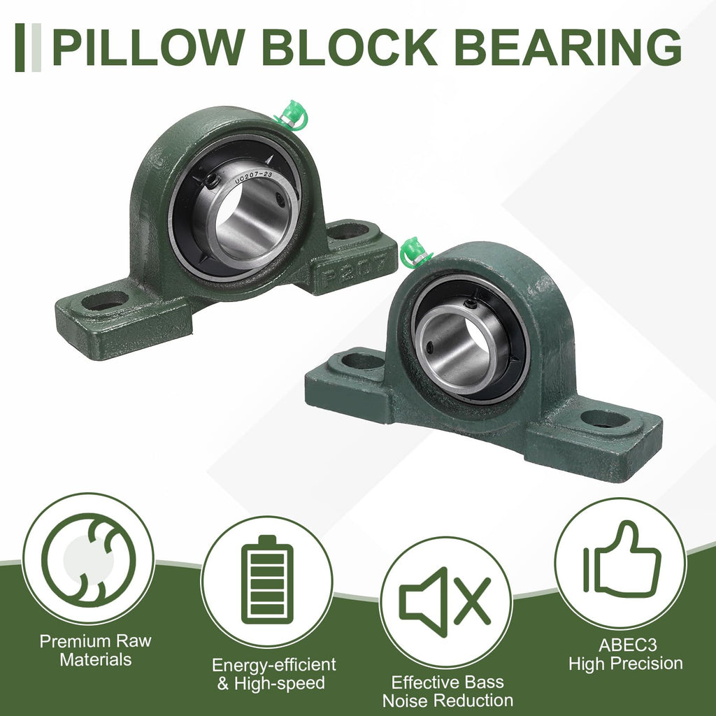 uxcell UCP208-25 Pillow Block Bearings, 1-9/16inch Bore Self Alignment