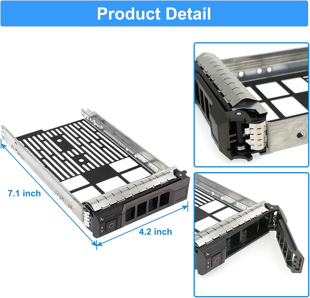 5 Pack 3.5" SAS SATA Hard Drive Tray Caddy Replacement for Dell PowerEdge