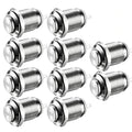 Gebildet 10pcs Waterproof Push Button Momentary Stainless Steel Push Button On Off 12mm 2A 12V/24V/125V/250V(High Head)