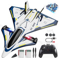4CH Brushless RC Plane,Sci-Fi Remote Control Jet Hobby Airplane with LED Lights RTF Aerobatic Aircraft Toys,2.4GHz