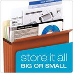 Expanding File Pockets, Letter Size, 5.25" Expansion, Reinforced with DuPont Tyvek Material, Redrope, 10 per Box