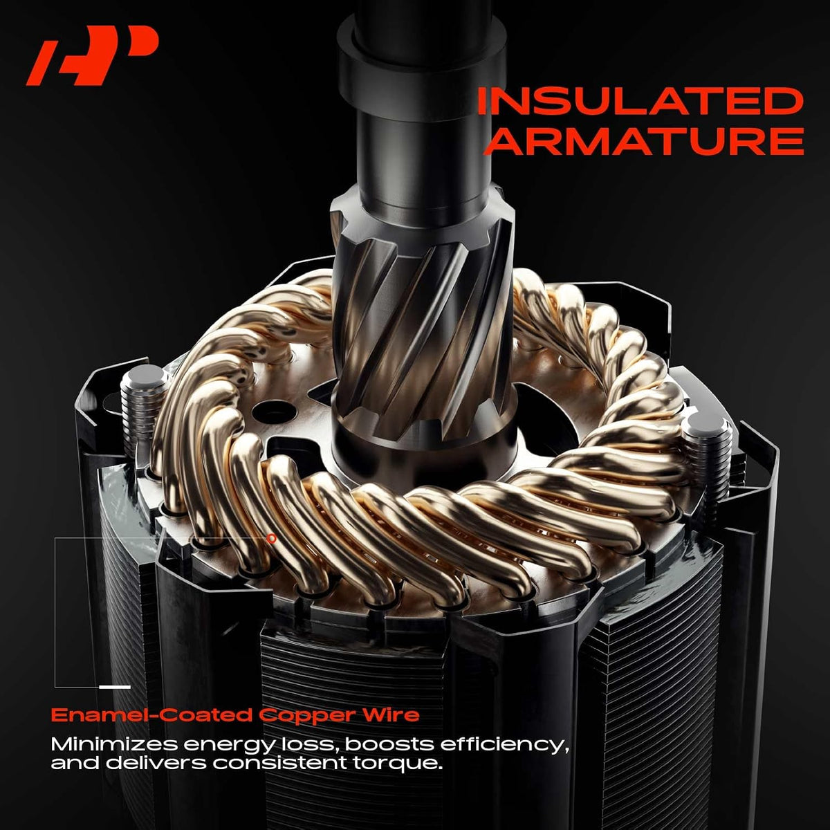 A-Premium Starter Motor, 12V 1.2KW 9 Teeth Clockwise, Compatible with Honda