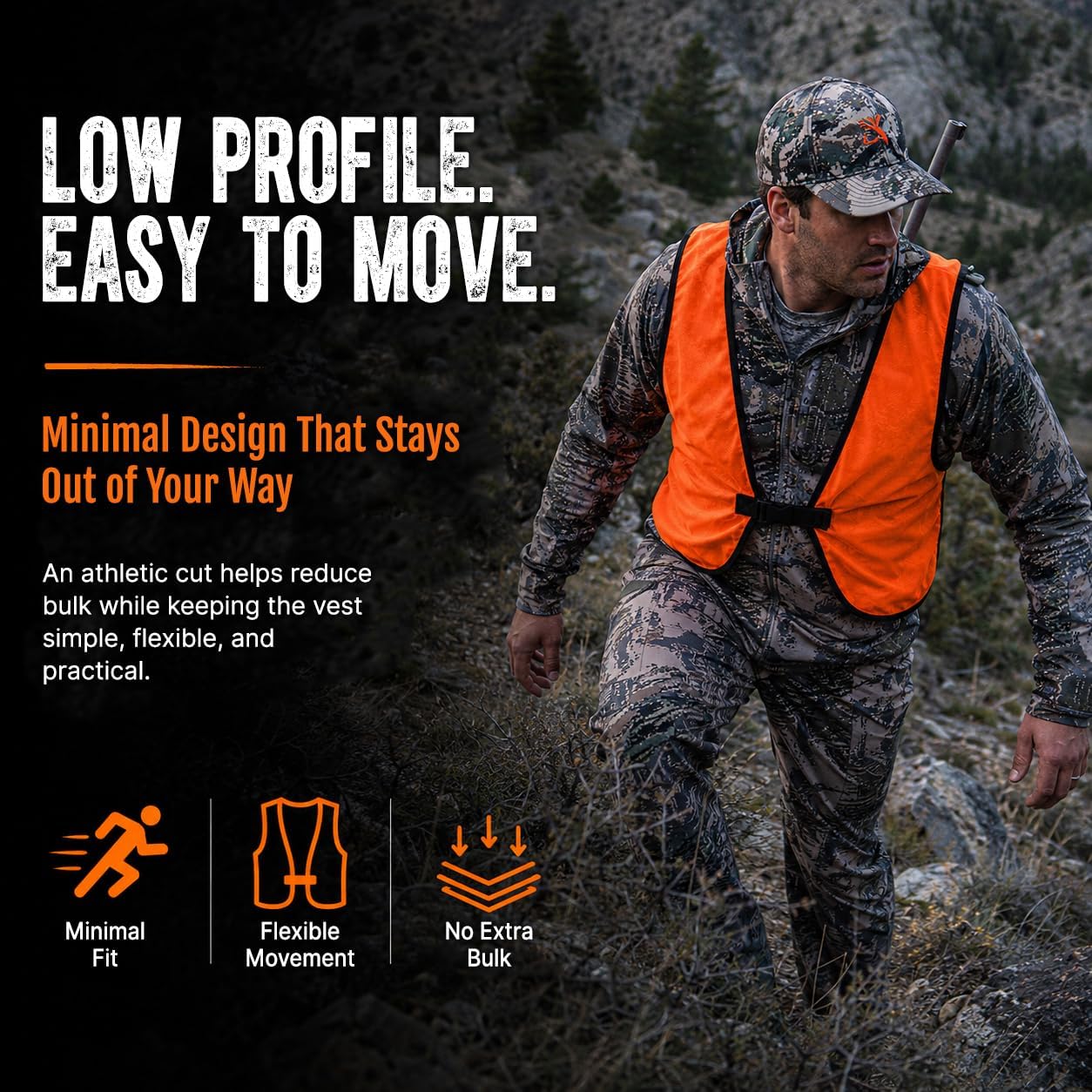 Lightweight Mesh Blaze Orange Hunting Safety Vest - Ultralightweight & Breathable, Visible Day & Night