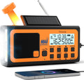 Emergency Radio NOAA Weather Alert with Hand Crank | Radio Portable AM FM SW, 18500mWh Rechargeable Battery Operated