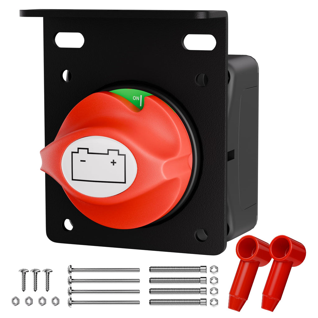 DaierTek Battery Disconnect Switch 12V-48V with Mounting Bracket
