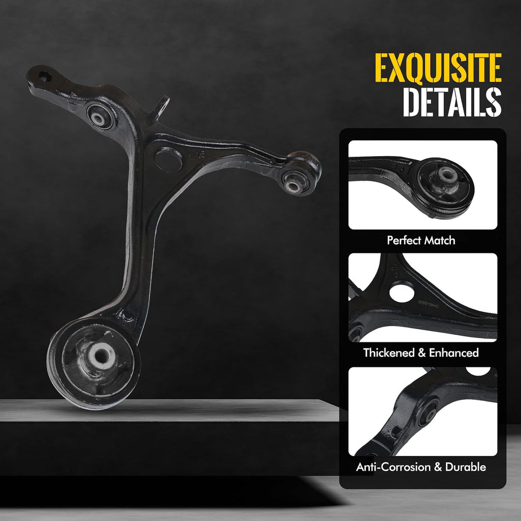 KUSATEC Front Lower Control Arm Fit for 2004-2008 Acura TSX, 2003-2007 Honda Accord w/Ball Joint Assembly; K640290 K640289