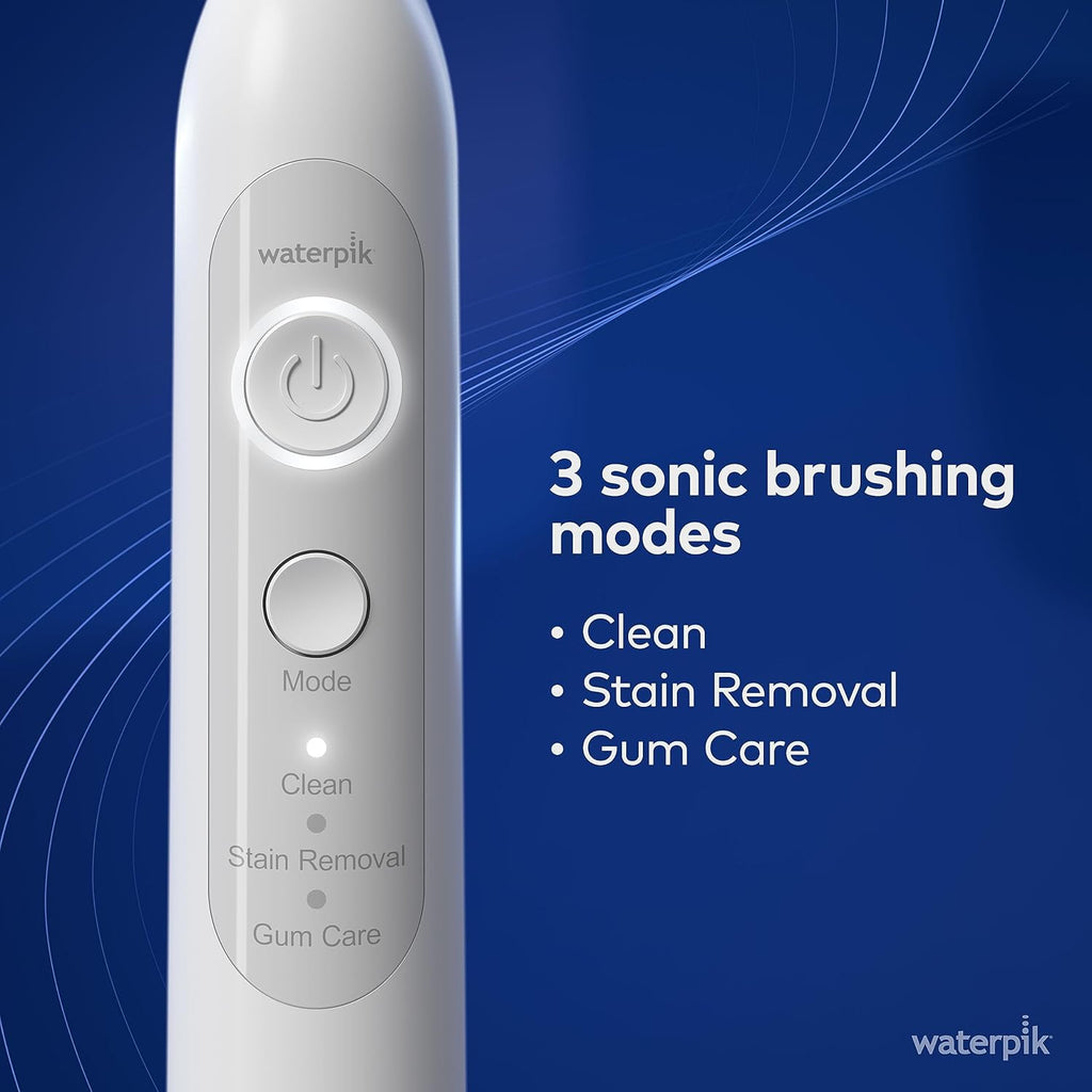 Cordless Pearl and Sensonic Rechargeable Electric Toothbrush and Water Flosser Combo, Complete Dental Care for Teeth