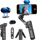 XE AI Gimbal Stabilizer for Smartphone, No App AI Tracking | 3-axis foldable phone gimbal for iPhone, gesture