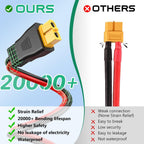 12AWG XT60 Solar Cable 10FT, XT60 Charging Cable 3 15 20 30 40 50FT, XT60 Adapter for Solar Panel to Portable Power Station Solar Generator
