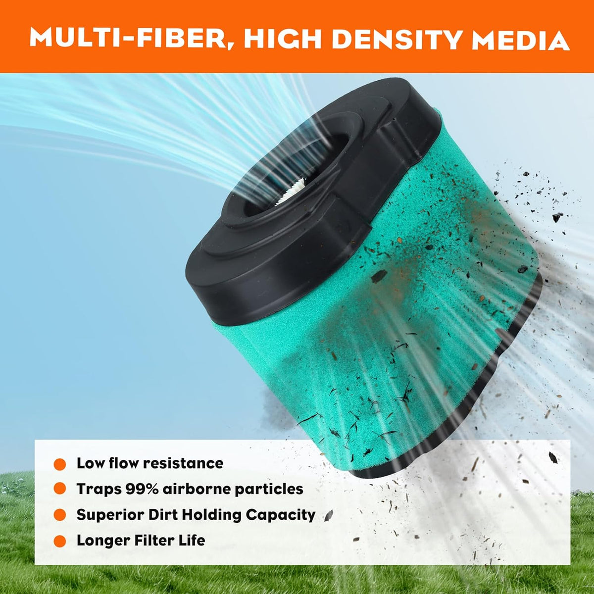 HIPA 792105 Air Filter Cartridge Repalce MIU11515 593435 593240,2 Pack